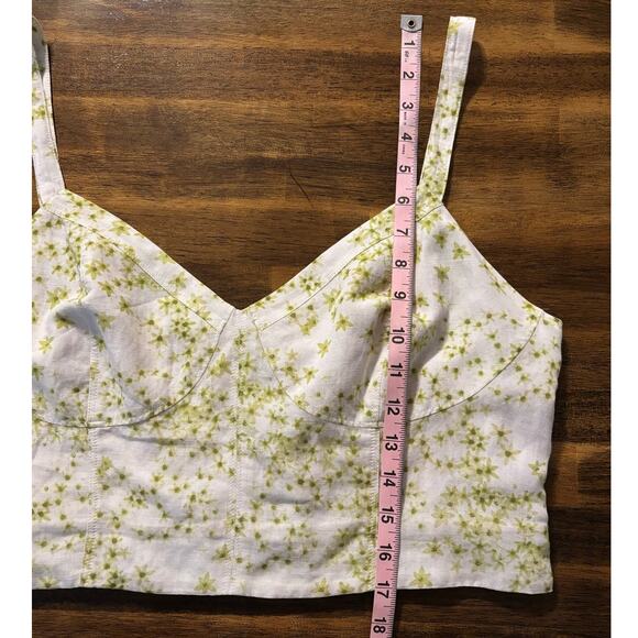 All Saints Women’s 12 Cassia Amanzi Tank Linen Blend Bra Top Cropped Sleeveless - Picture 11 of 13